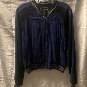 We The Free Navy and Black Bomber Jacket